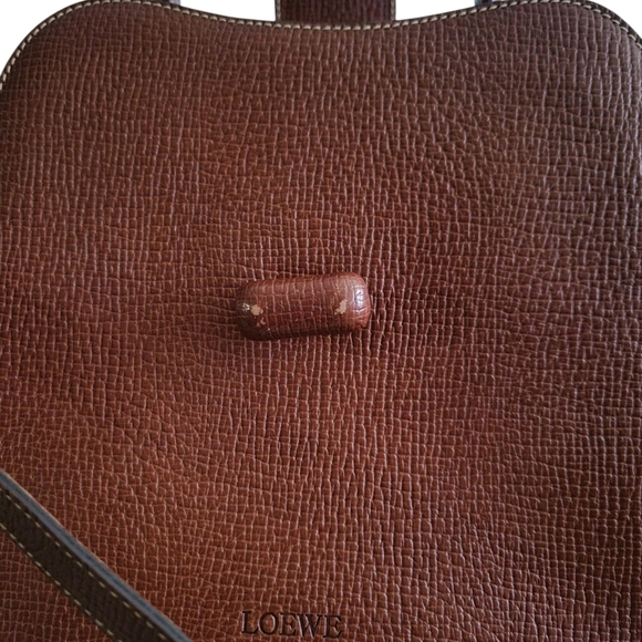 Loewe RARE Leather Brown Handbag Crossbody Bag - Picture 6 of 16